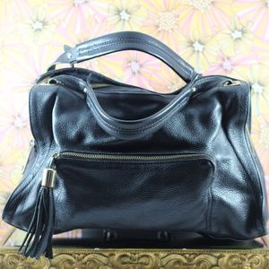 Sandro Black Leather Satchel
